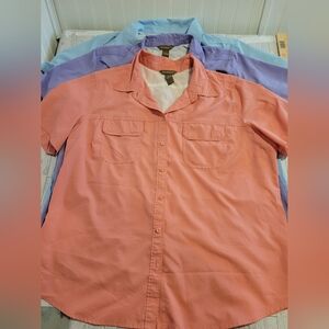3x Womens XL Bit & Bridle Vented Mesh Outdoor Shirts Short Sleeve